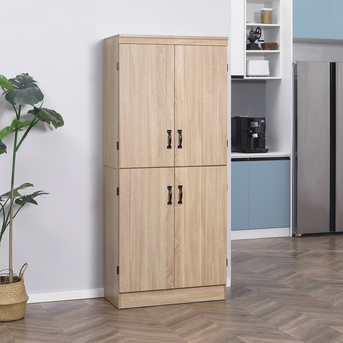 4-Door Storage Cabinet with Adjustable Shelves – 30"W x 70"H