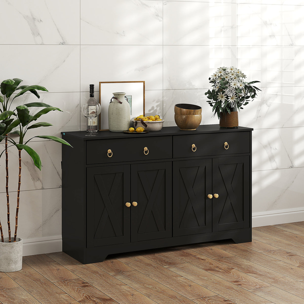 Sideboard Cabinet with 2 Drawers – 48"W x 30"H