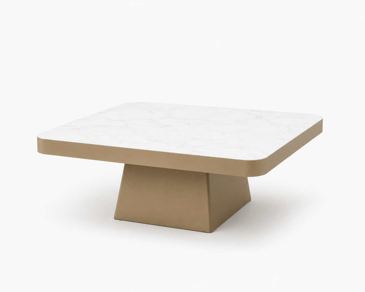 Marble Coffee Table – Gold (Style 2)