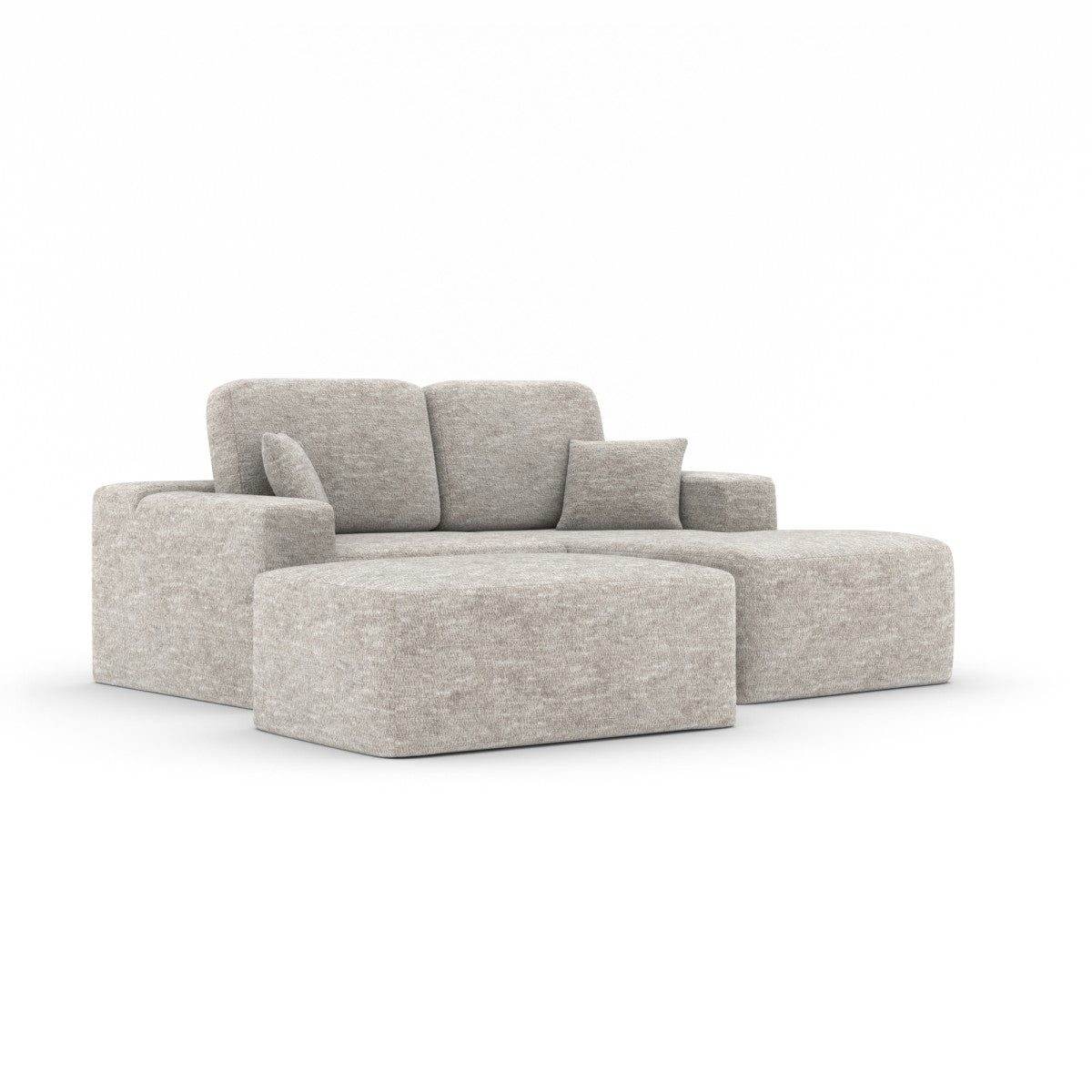 Sectional with Ottoman – Beige