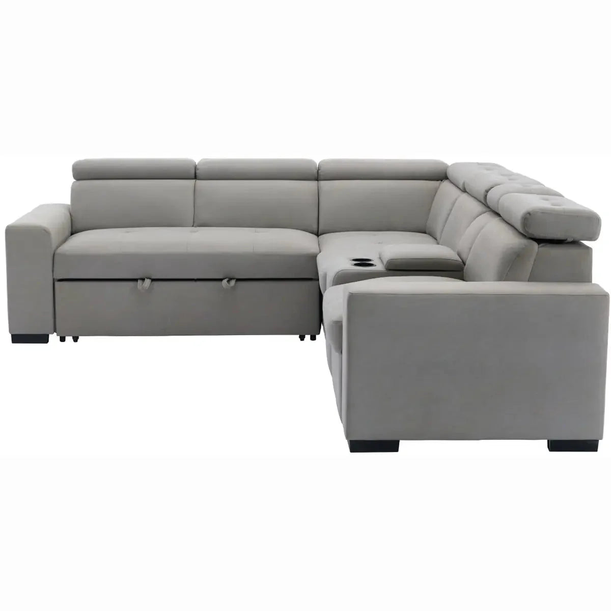 9219 Light Grey Modern Pull-Out Sofa Bed