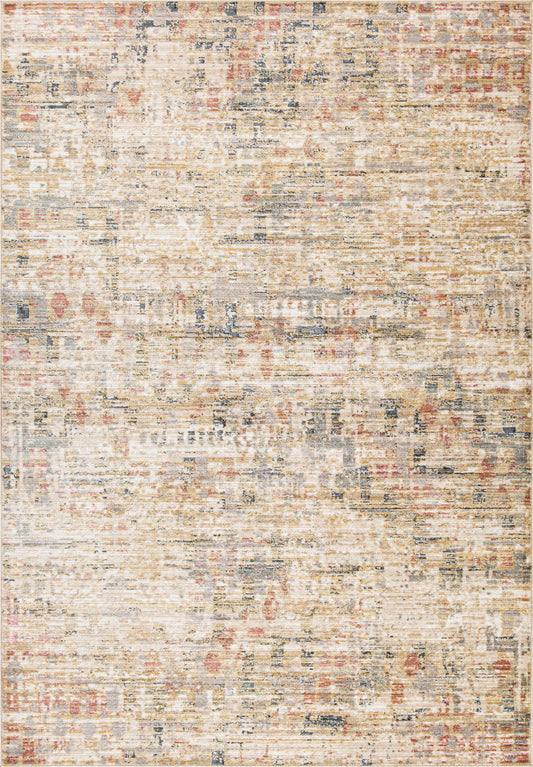 Distressed Area Rug – Tan/Brown/Rust