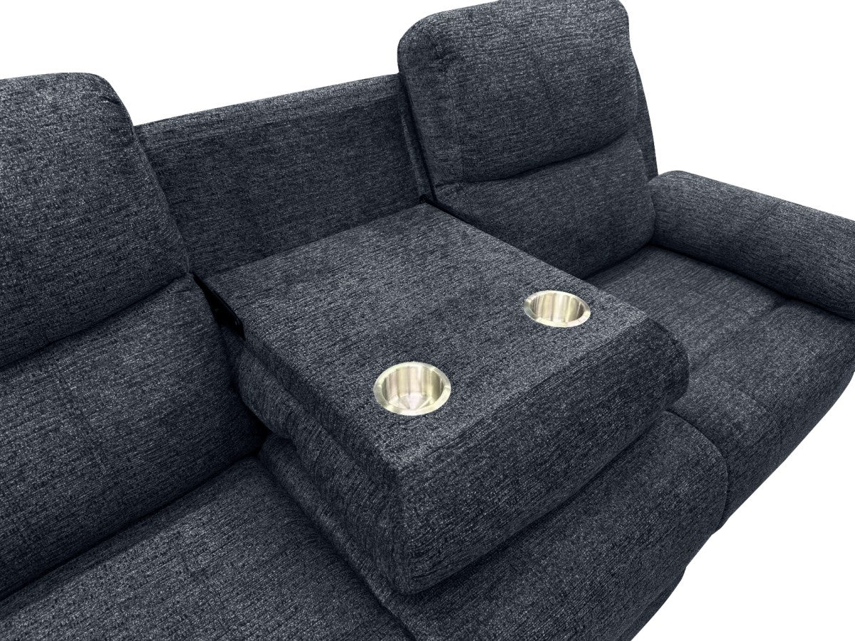 Upholstered Power Recliner Sofa