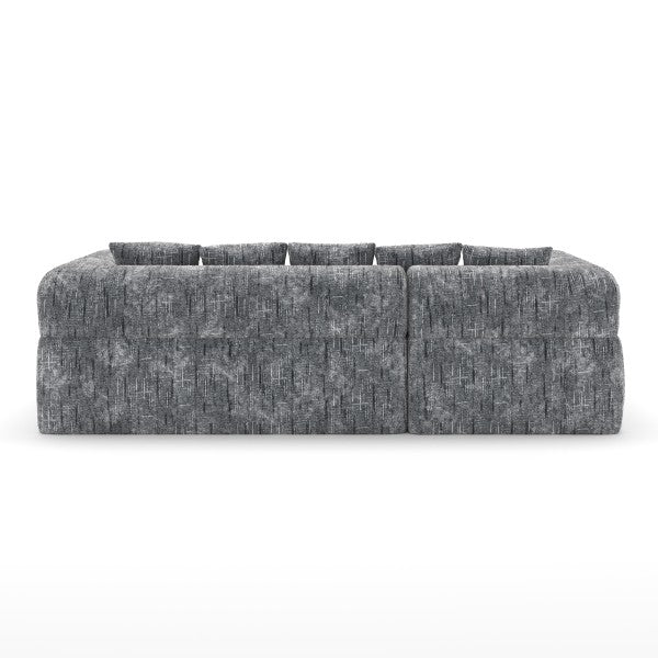 Brassex Grey Modern Sectional Sofa With Premium Fabric