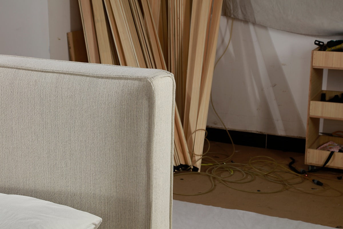Upholstered Solid Wood Storage Bed