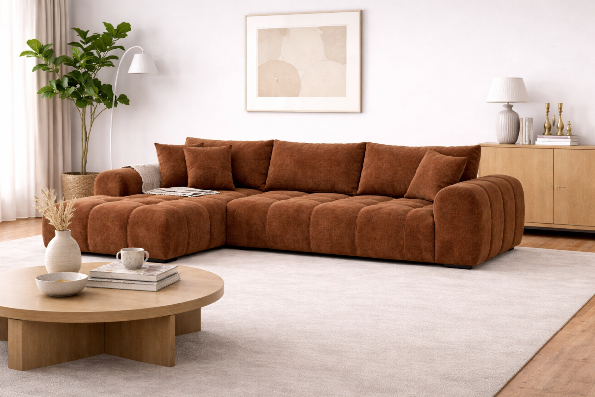 Sectional – Rust (Style 2)