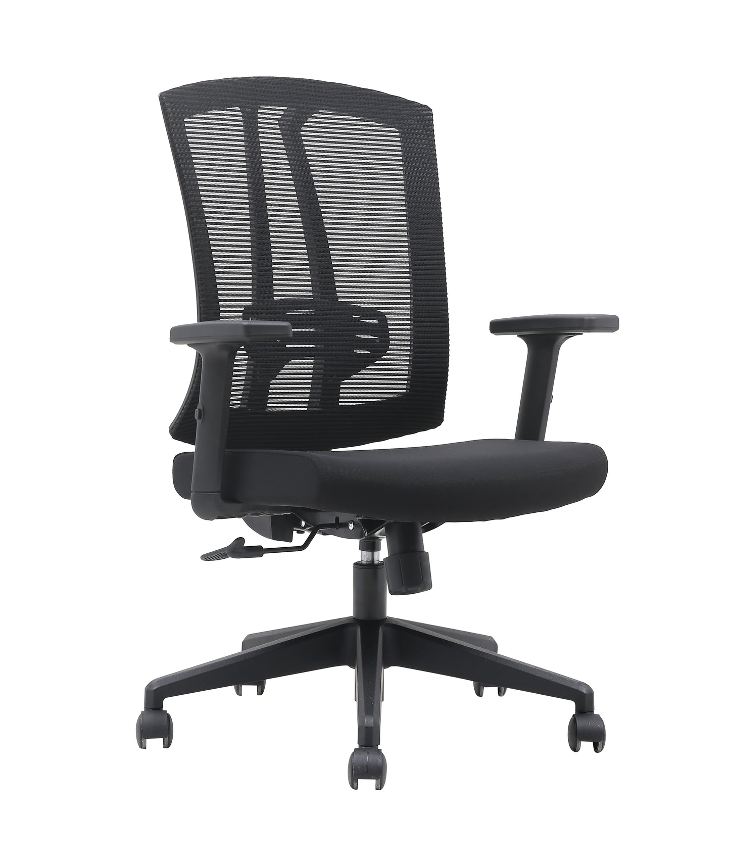 Brassex Aiden Ergonomic Black Mesh Office Chair with Adjustable Lumbar Support