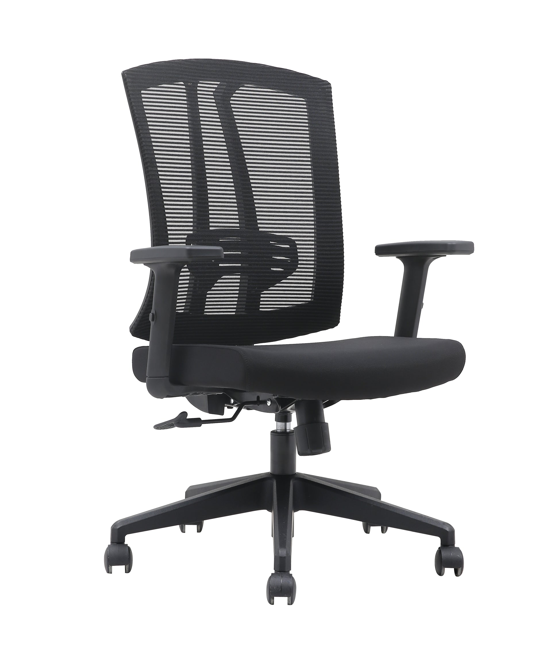 Brassex Aiden Ergonomic Black Mesh Office Chair with Adjustable Lumbar Support