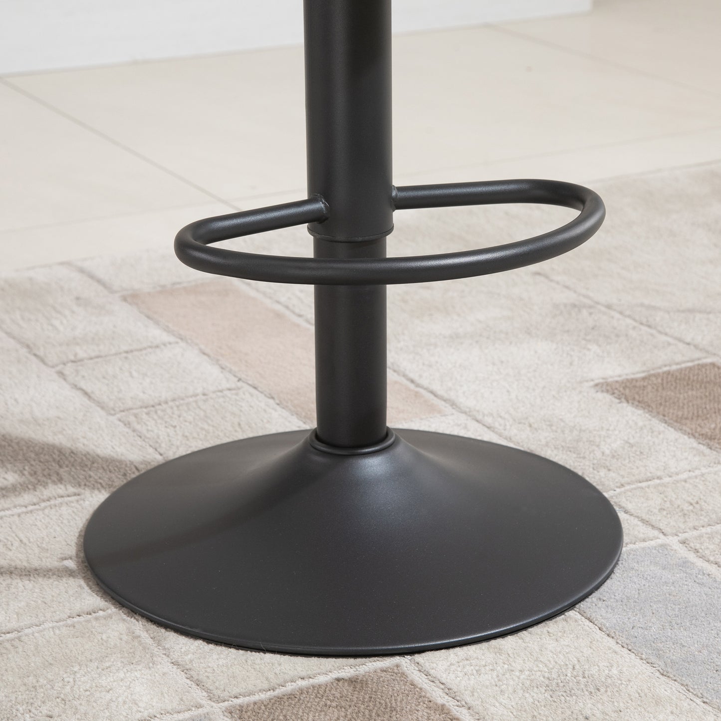 HOMCOM 2-Piece Swivel Brown PU Leather Adjustable Counter Height Bar Stools