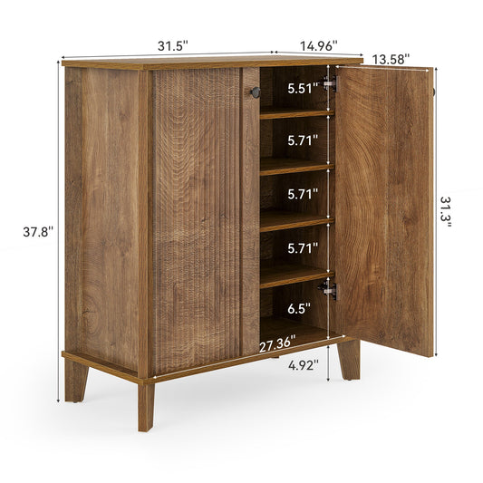 6-Tier Shoe Cabinet with Doors, 30 Pairs Entryway Shoes Rack Organizer