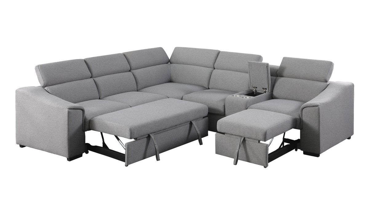Sleeper Sectional Sofa Bed – Grey