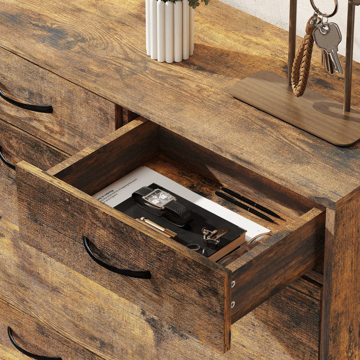 Narrow Shoe Storage with 2 Flip Drawers and Adjustable Shelves – 32"W x 36"H