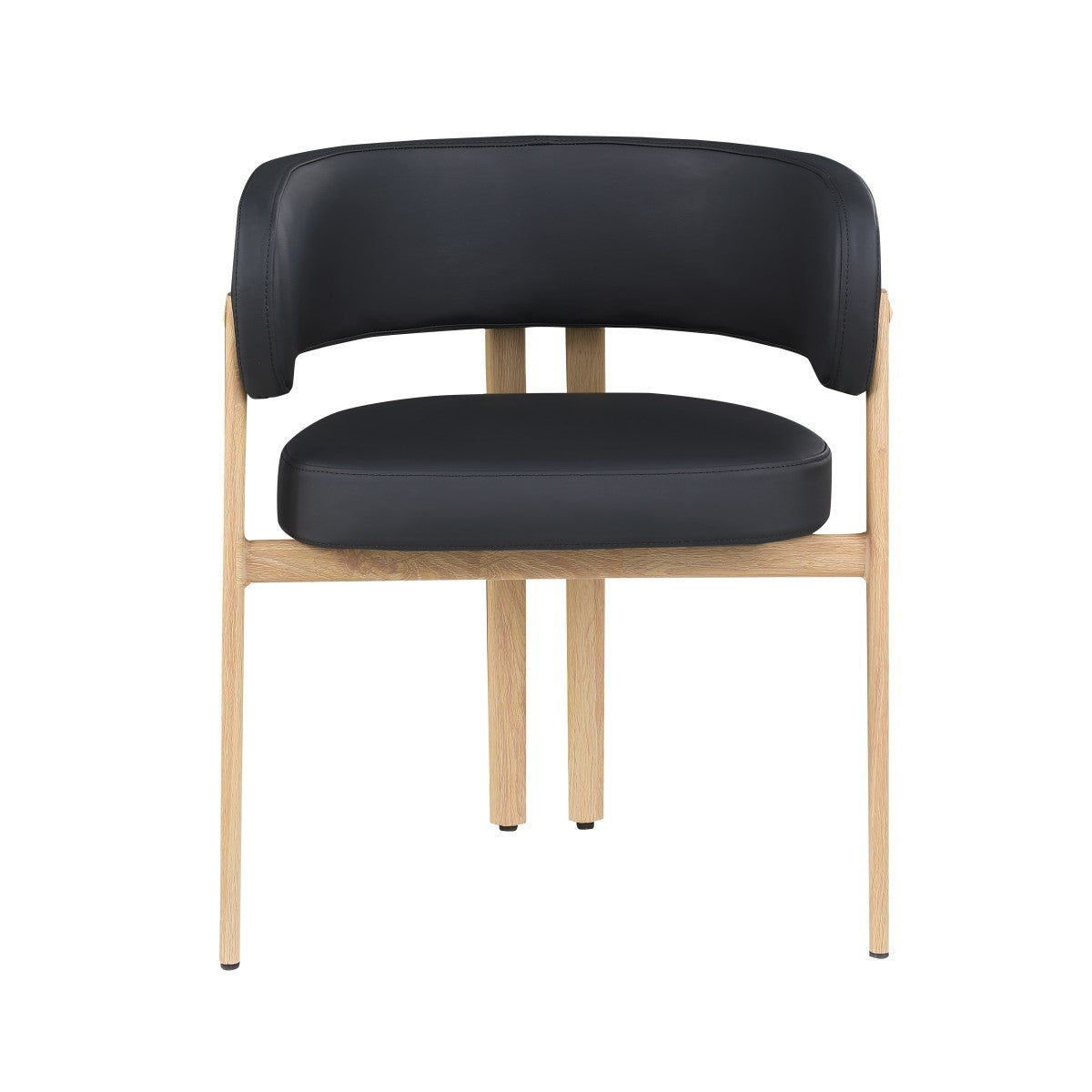 Curved Dining Chair, Set of 2 – Black/Oak