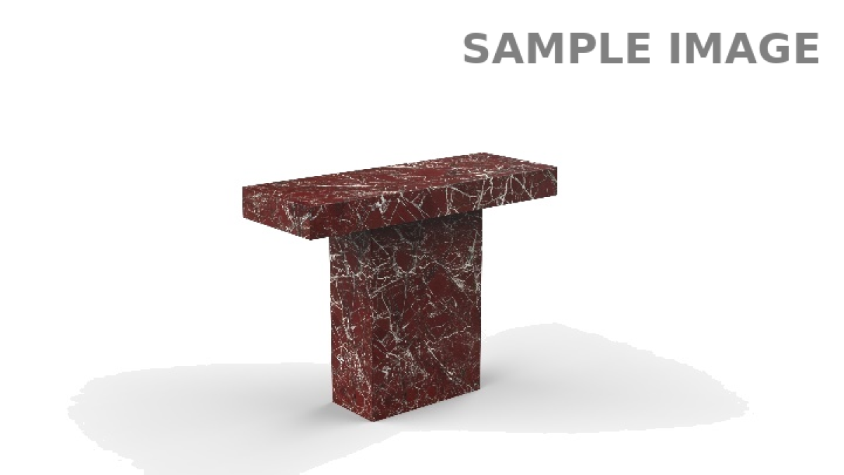 Marble Console Table – Burgundy