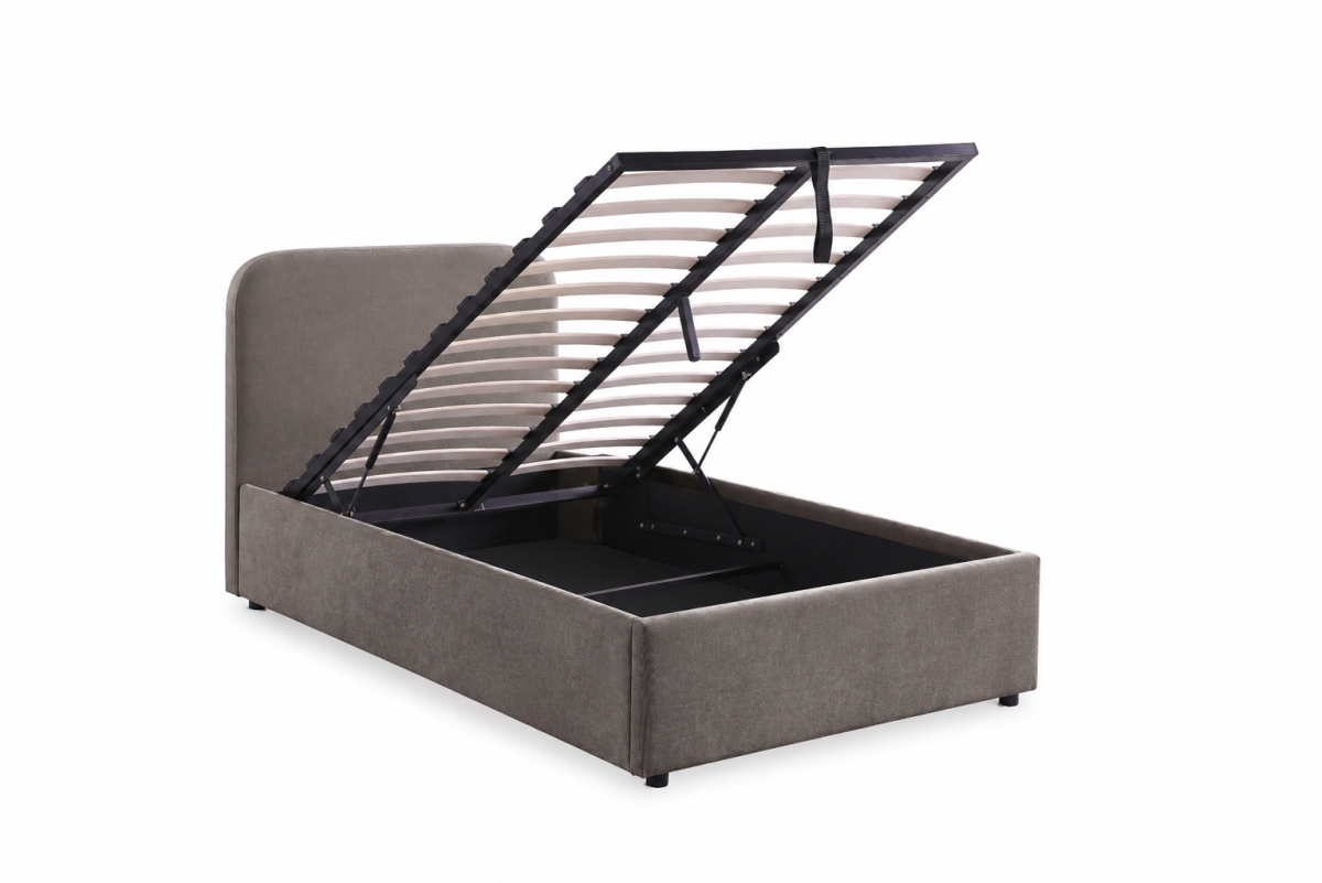 Upholstered Solid Wood Platform Storage Bed