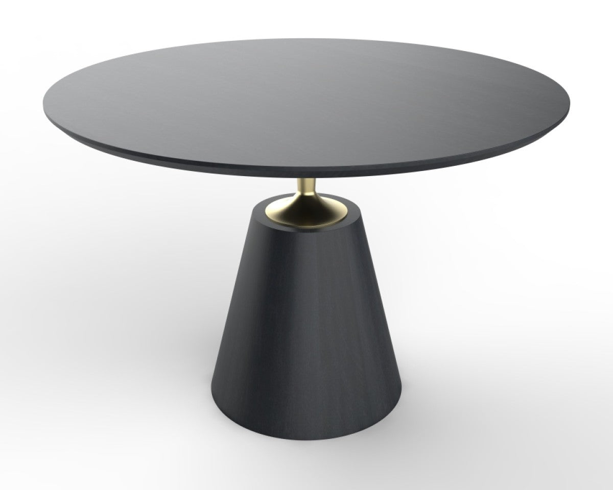 Solid Wood Dining Table – Black