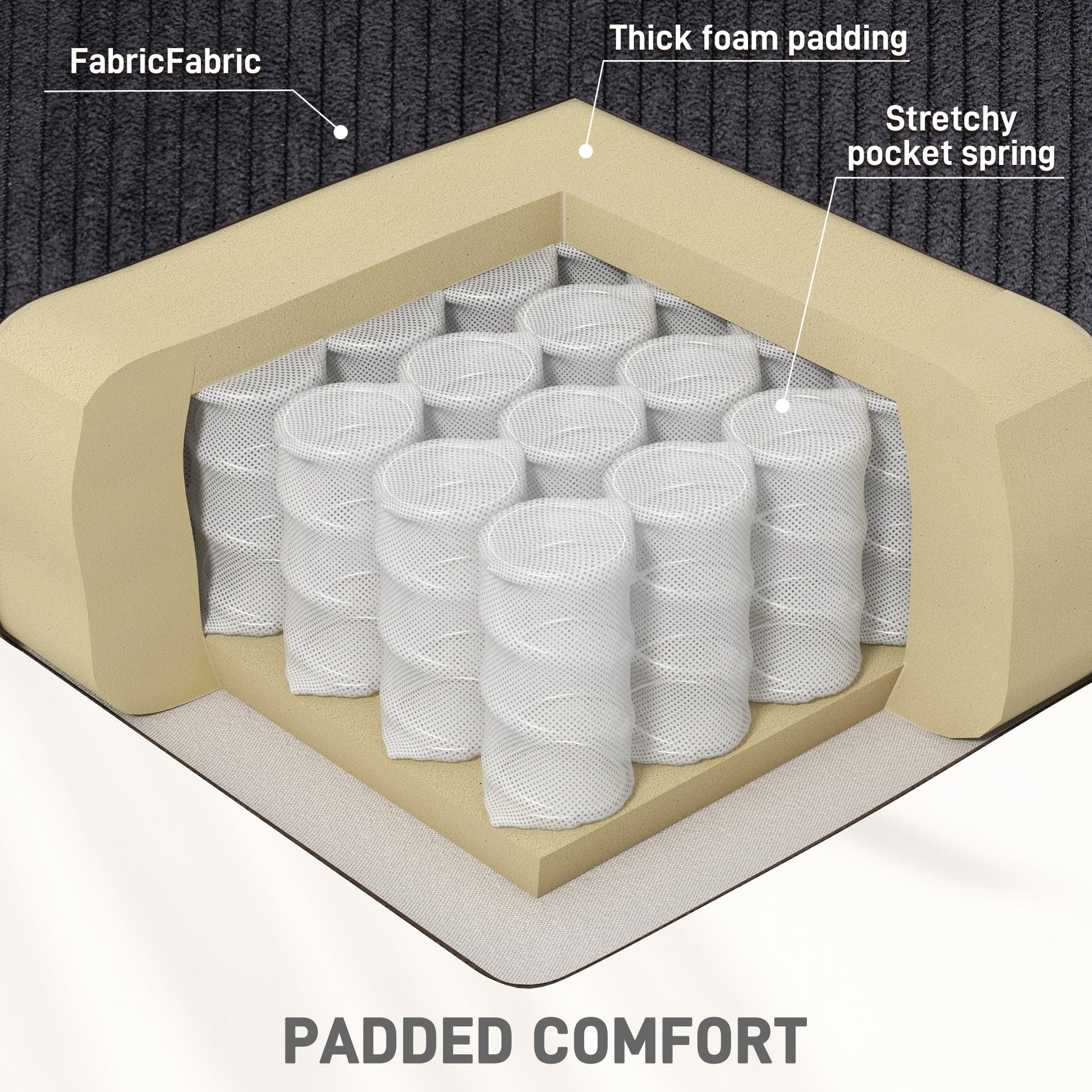 HOMCOM Manual Recliner Chair with Vibration Massage, Side Pockets, Corduroy, Black