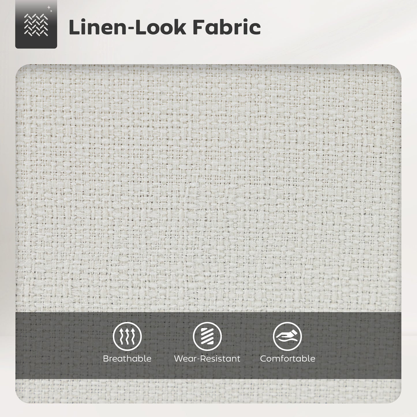 HOMCOM 26" Cream Upholstered Swivel Counter Bar Stools with Backrests