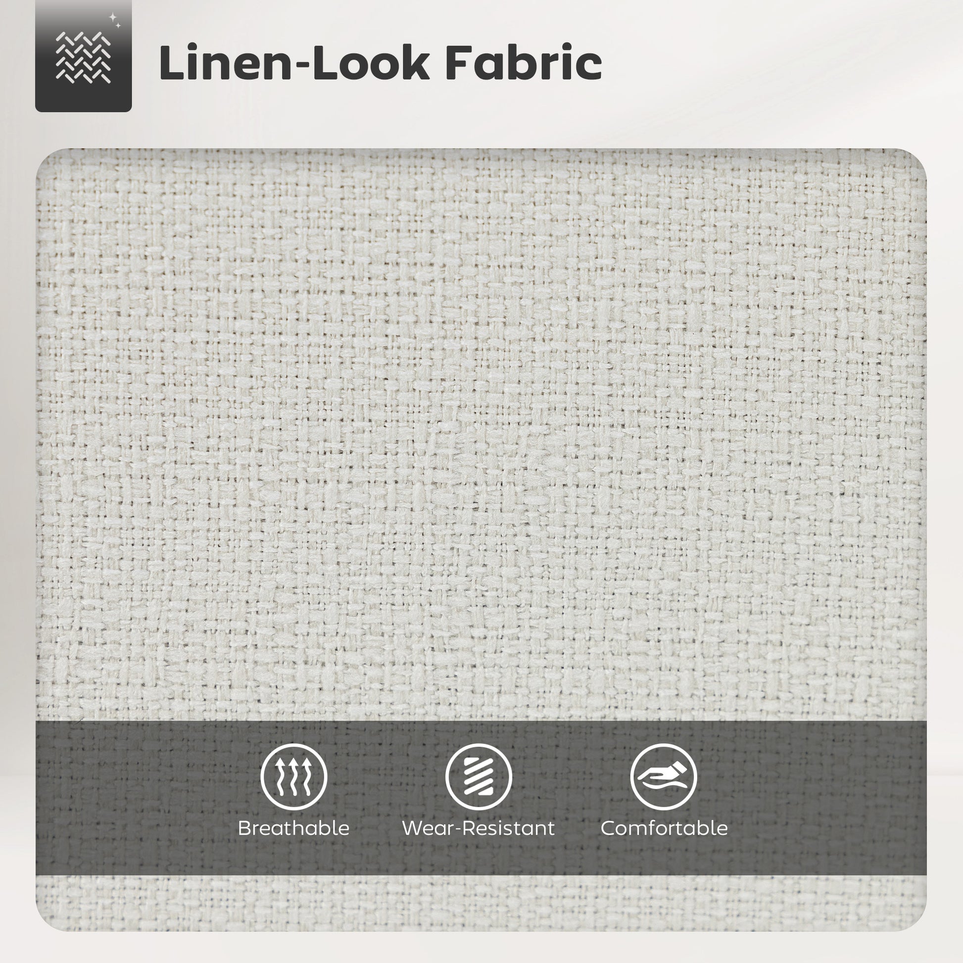 HOMCOM 26" Cream Upholstered Swivel Counter Bar Stools with Backrests