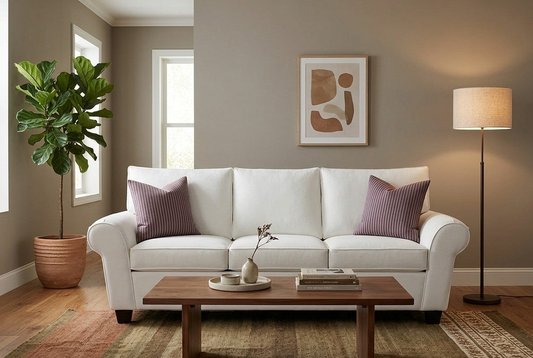 April sofa in living room