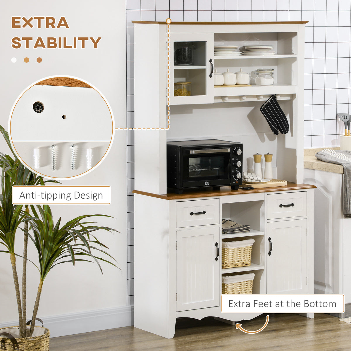 Kitchen Buffet with Hutch – 42"W x 71"H