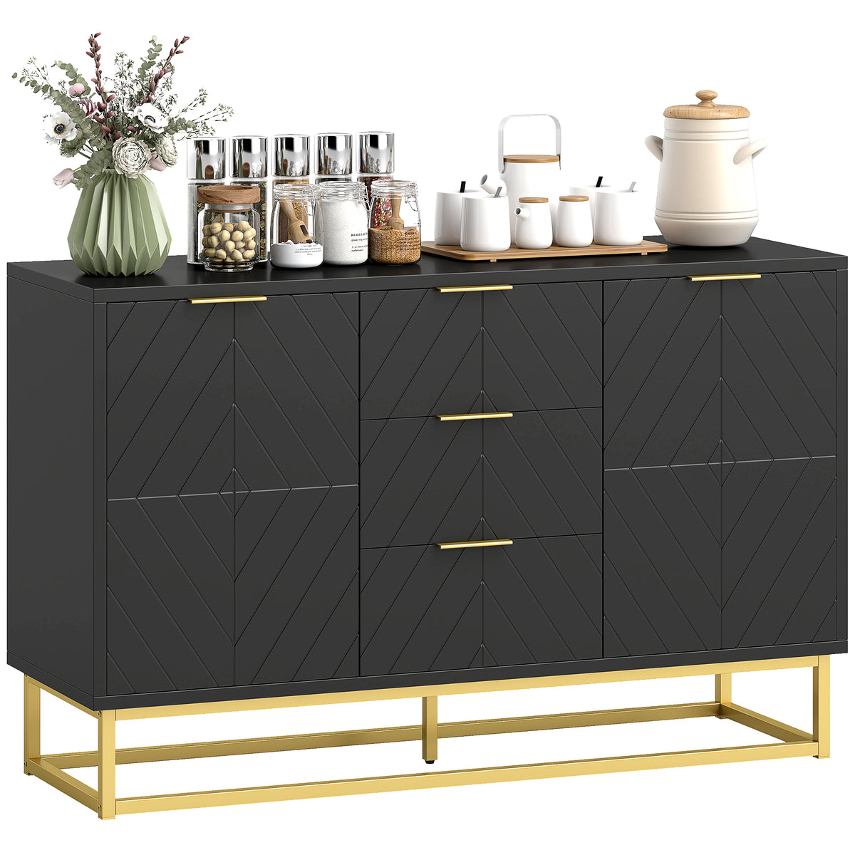 Sideboard Storage Cabinet with 3 Drawers – 47"W x 30"H