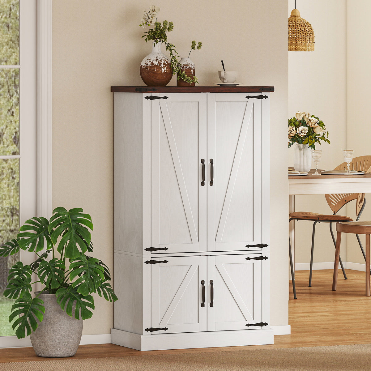 Kitchen Storage Cabinet with Adjustable Shelves – 30"W x 54"H