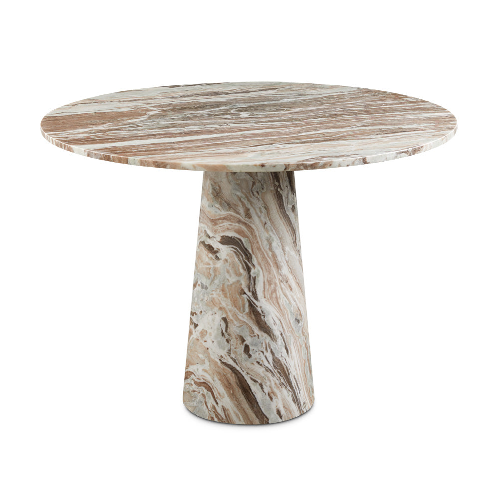 Round Marble Pedestal Dining Set