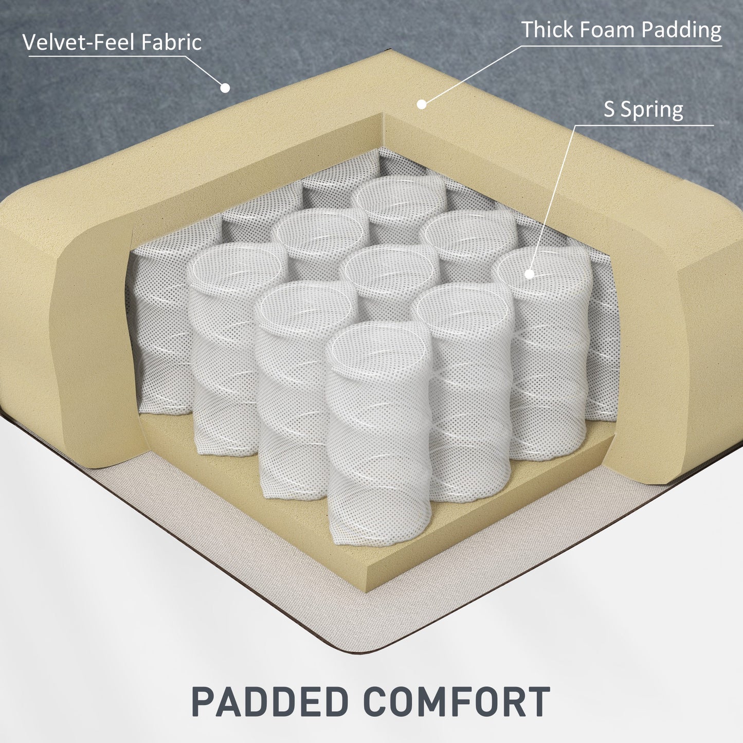 HOMCOM Dark Grey Manual Recliner Chair, Vibration Massage, Side Pockets