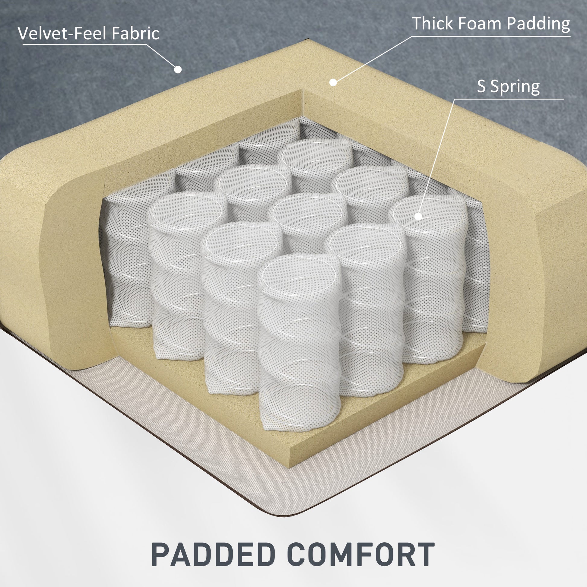 HOMCOM Dark Grey Manual Recliner Chair, Vibration Massage, Side Pockets