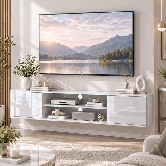 Floating TV Stand Cabinet for TVs up to 60" – 55" Wide