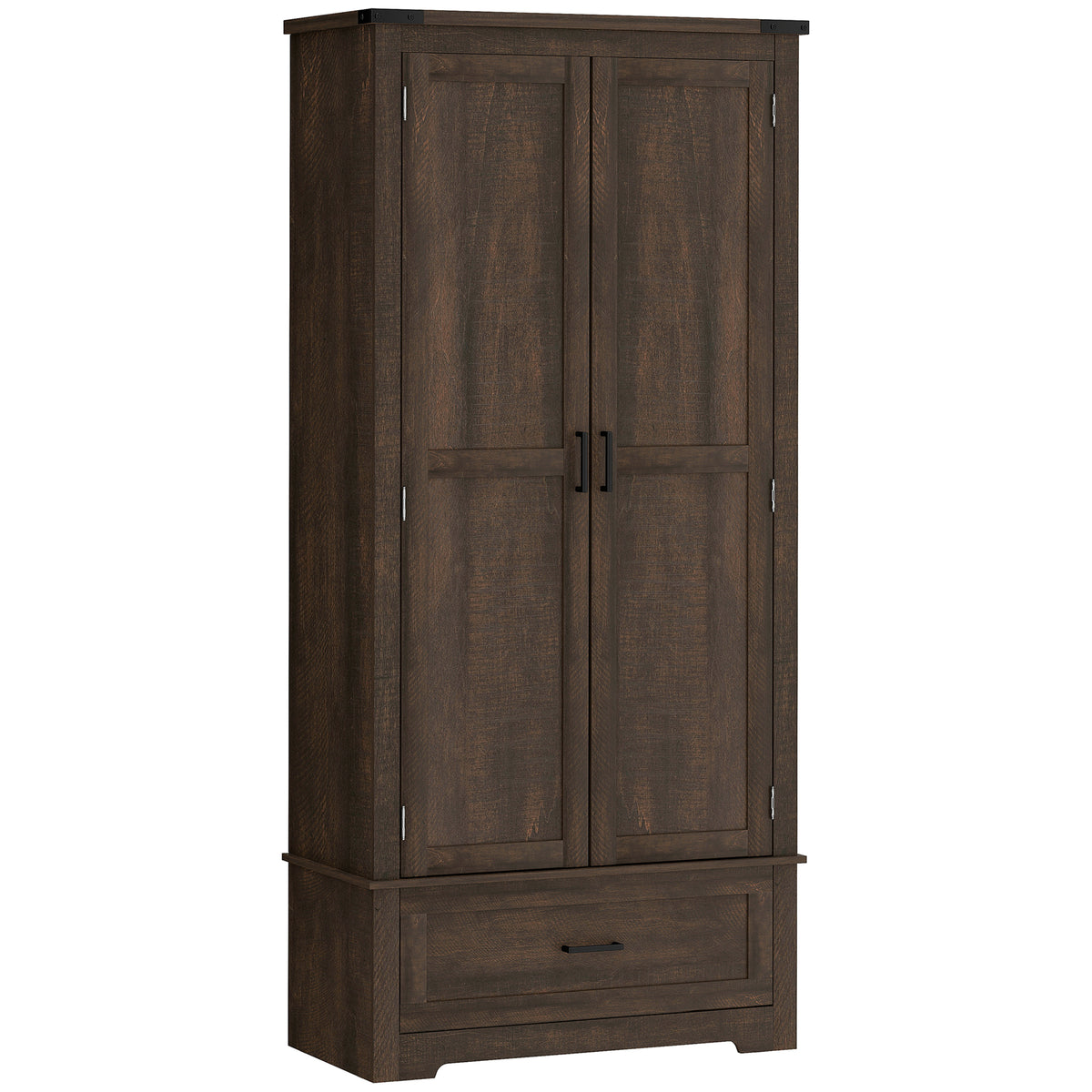 Tall Farmhouse Kitchen Pantry Cabinet with 2 Doors – 31"W x 69"H