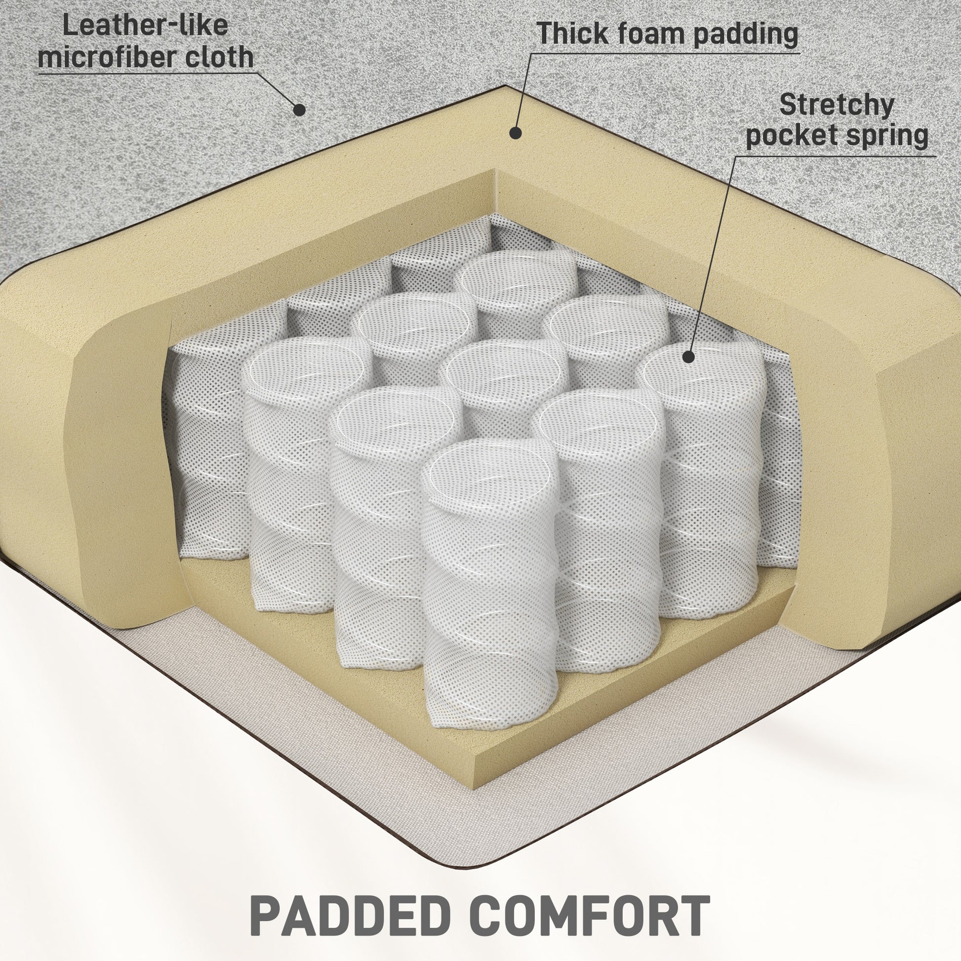 HOMCOM Manual Recliner Chair with Vibration Massage, Side Pockets, Grey Microfibre