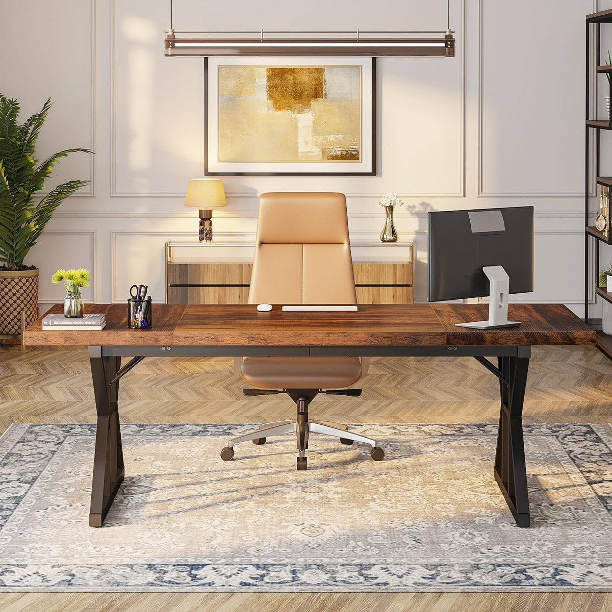 6FT Conference Table, Rectangle Meeting Room Table Executive Desk