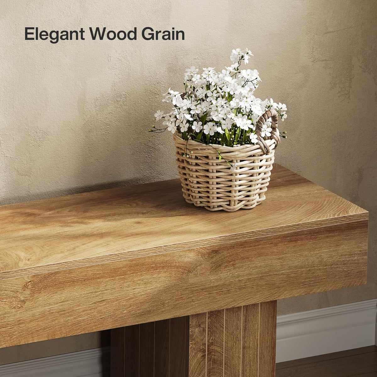 55" Entryway Bench, Farmhouse End of Bed Bench Long Dining Bench
