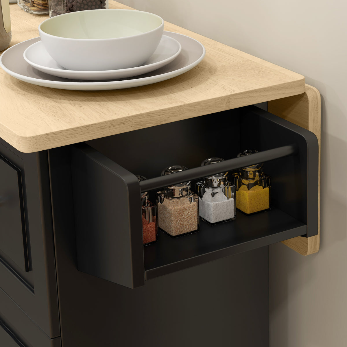 Kitchen Cart with Drop Leaf – 45"W x 36"H