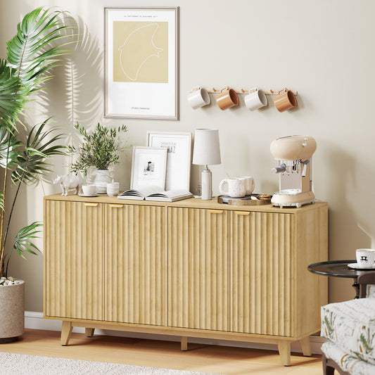 Coffee Bar Cabinet with 4 Doors – 55"W x 30"H