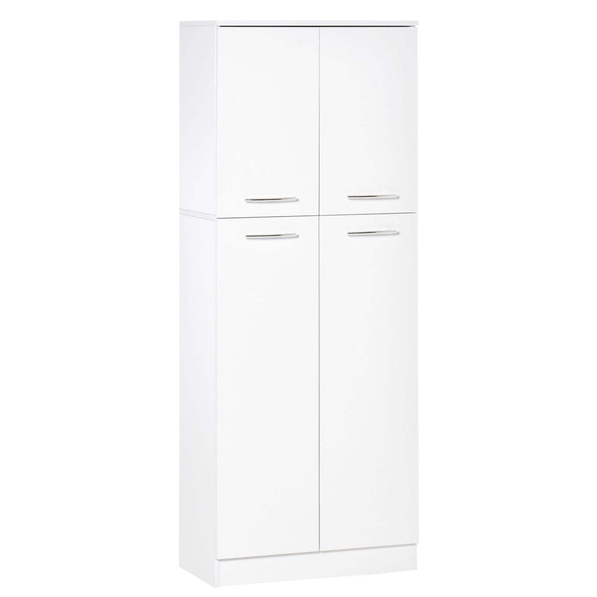 HOMCOM Pantry Cabinet White 61" Tall Freestanding