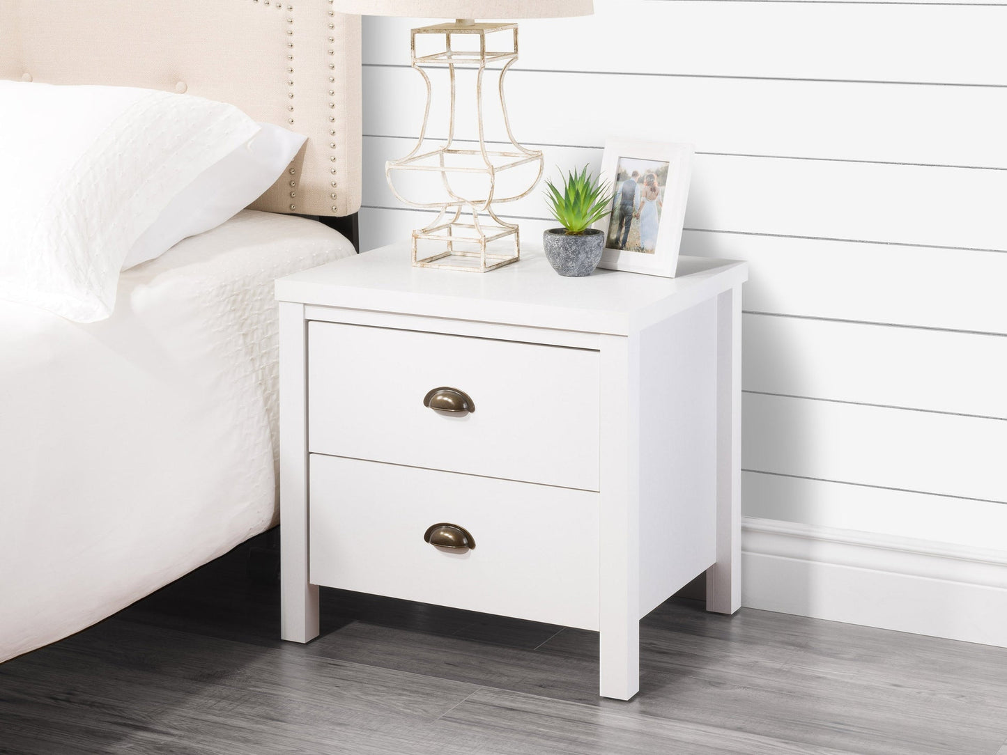 2 Drawer Wooden Night Stand