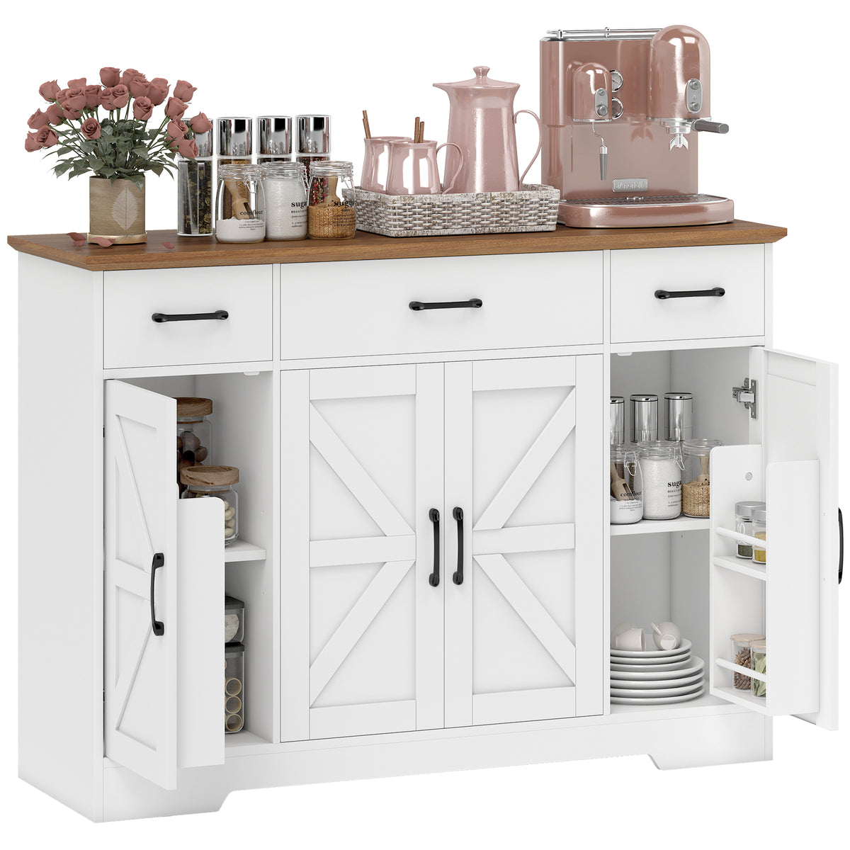 Buffet Cabinet with Soft-Close Hinges – 47"W x 34"H