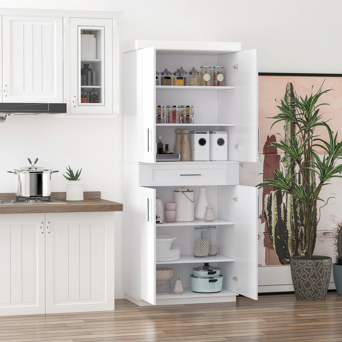 Storage Cabinet with 4 Doors – 30"W x 72"H