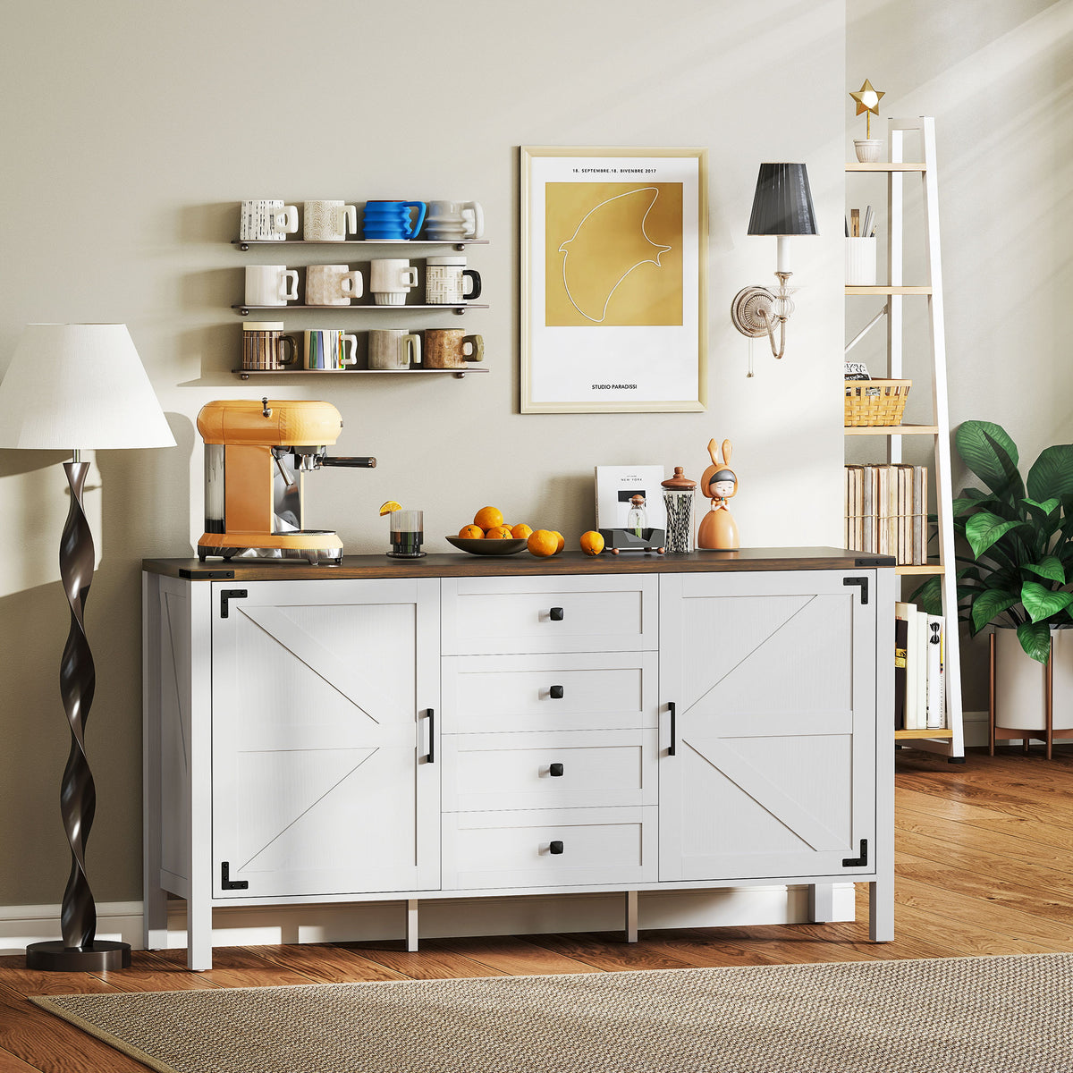 Farmhouse Sideboard with Thick Top – 59"W x 32"H