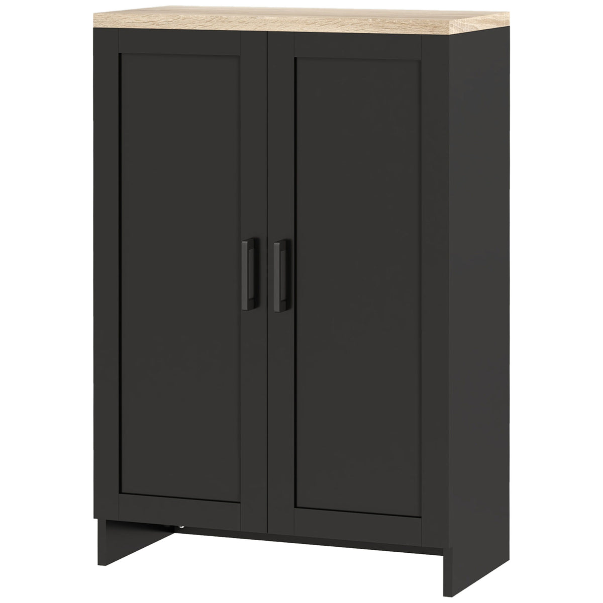 Modern Storage Cabinet with Doors and Adjustable Shelf – 24"W x 35"H