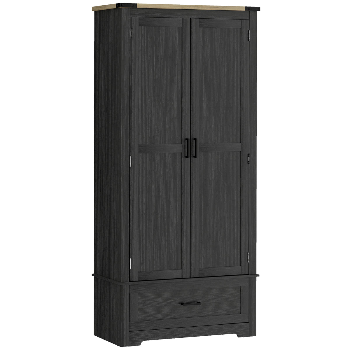 Tall Farmhouse Kitchen Pantry Cabinet with 2 Doors – 31"W x 69"H