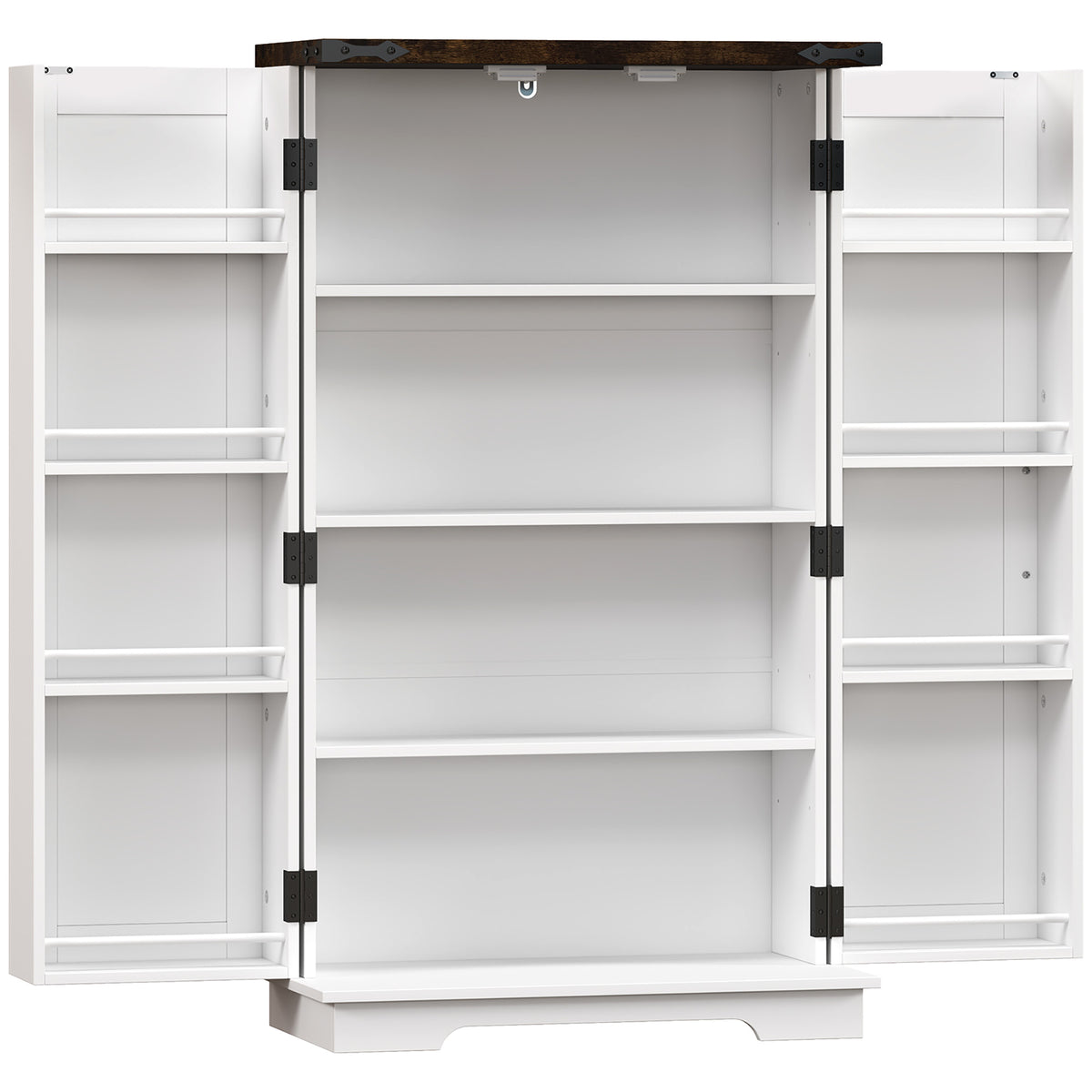Kitchen Pantry Cabinet with Doors and Adjustable Shelves – 24"W x 41"H