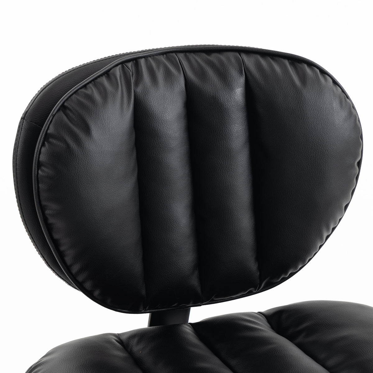 Ergonomic Cross Legged Office Chair with Detachable Footrest, Black