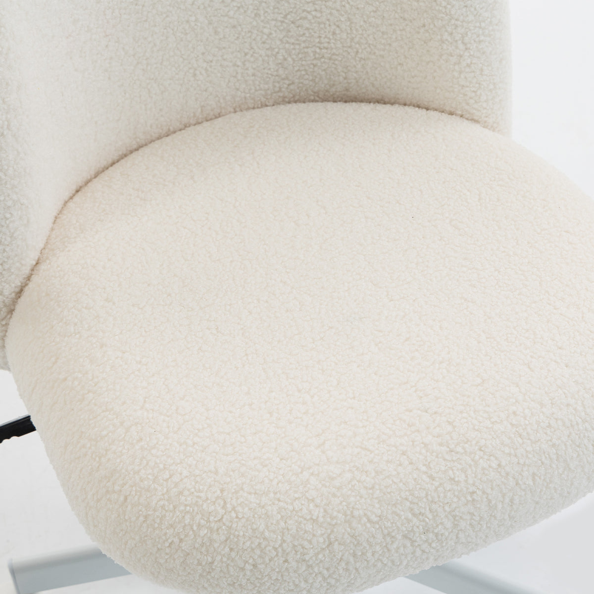 Office Chair, Swivel Tilt Desk Chair, Vanity Chair with Adjustable Height, Cream White