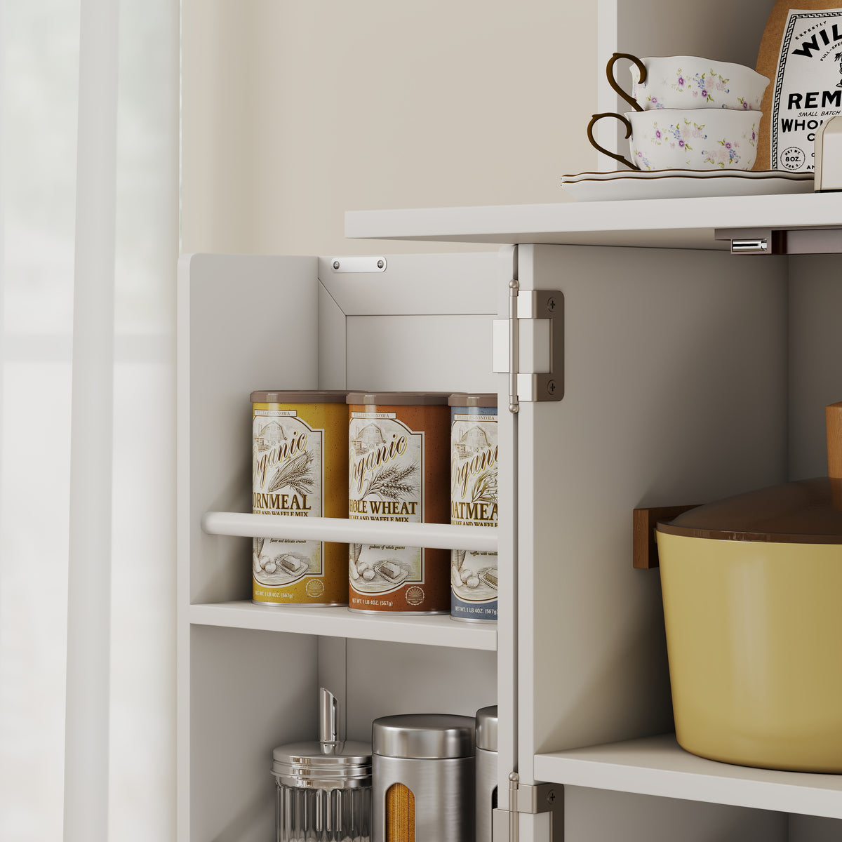Kitchen Pantry Cabinet with 8 Door Shelves – 24"W x 71"H