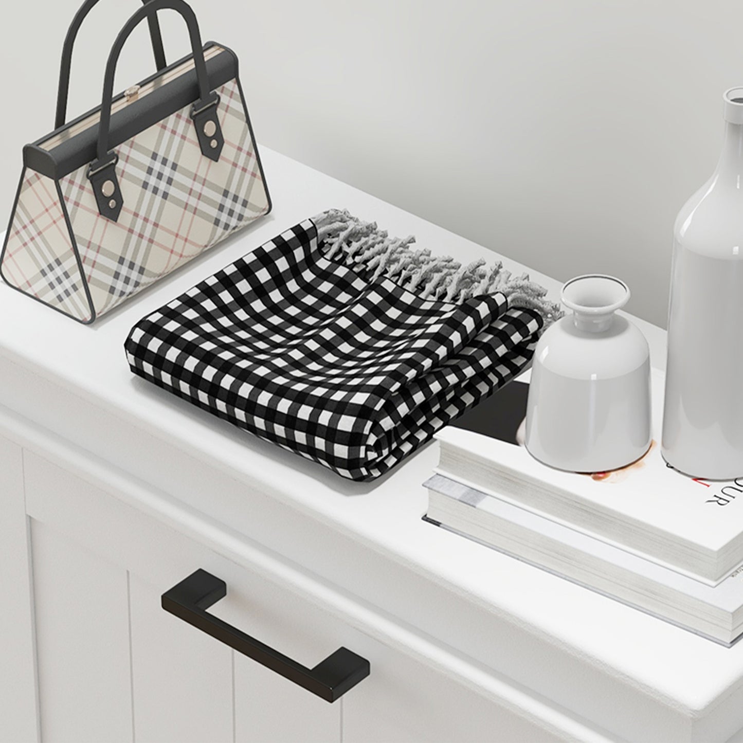 HOMCOM Slim 15-Pair Shoe Storage Cabinet, 3 Flip Drawers, Adjustable Shelves, White