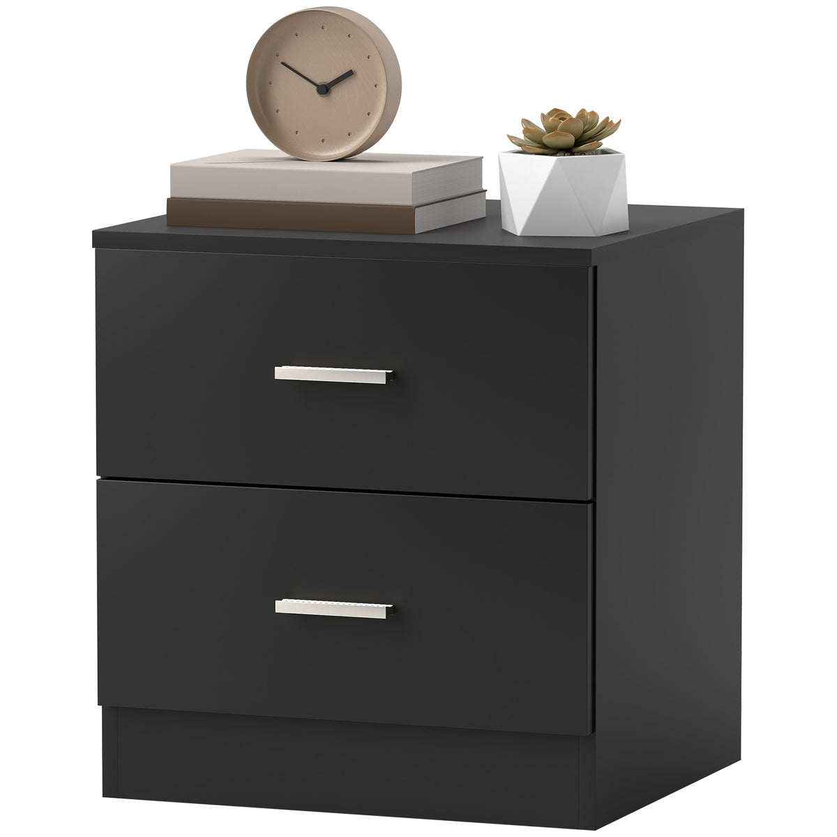 Modern 2-Drawer Nightstand – 18"W x 19"H